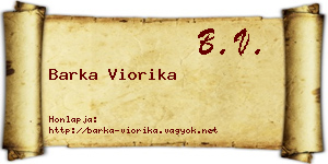 Barka Viorika névjegykártya